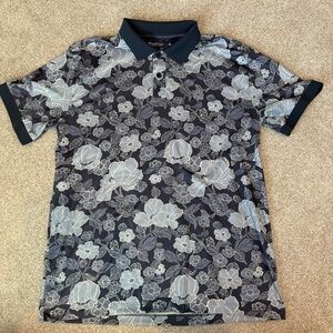 Abercrombie & Fitch Navy Floral Polo Shirt